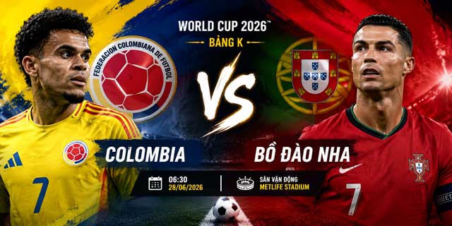 Dự đoán tỷ số Colombia vs Bồ Đào Nha (06h30 ngày 28/6): Đại chiến tranh ngôi đầu bảng K 1 Phong độ hiện tại của Colombia vs Bồ Đào Nha